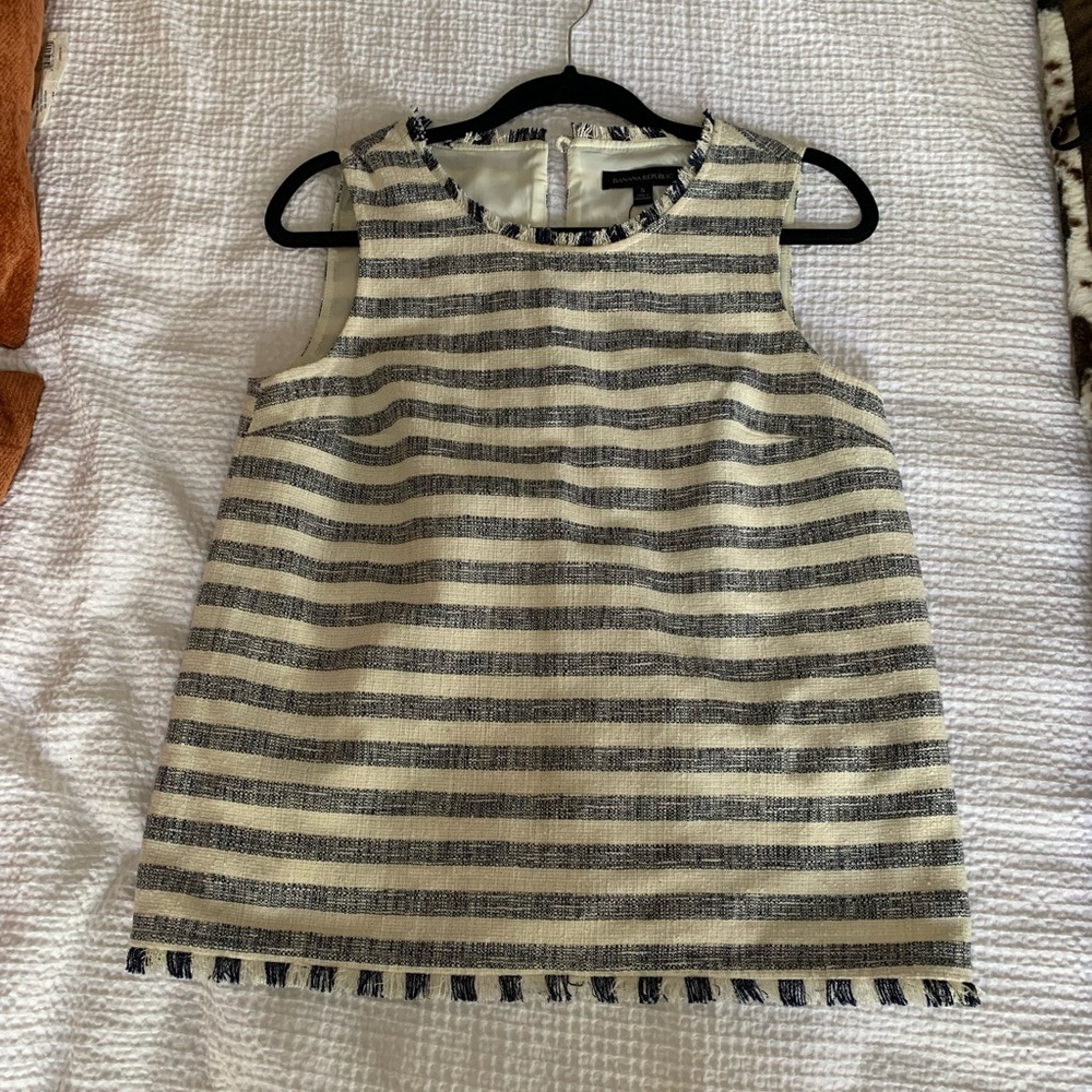 Sleeveless striped top